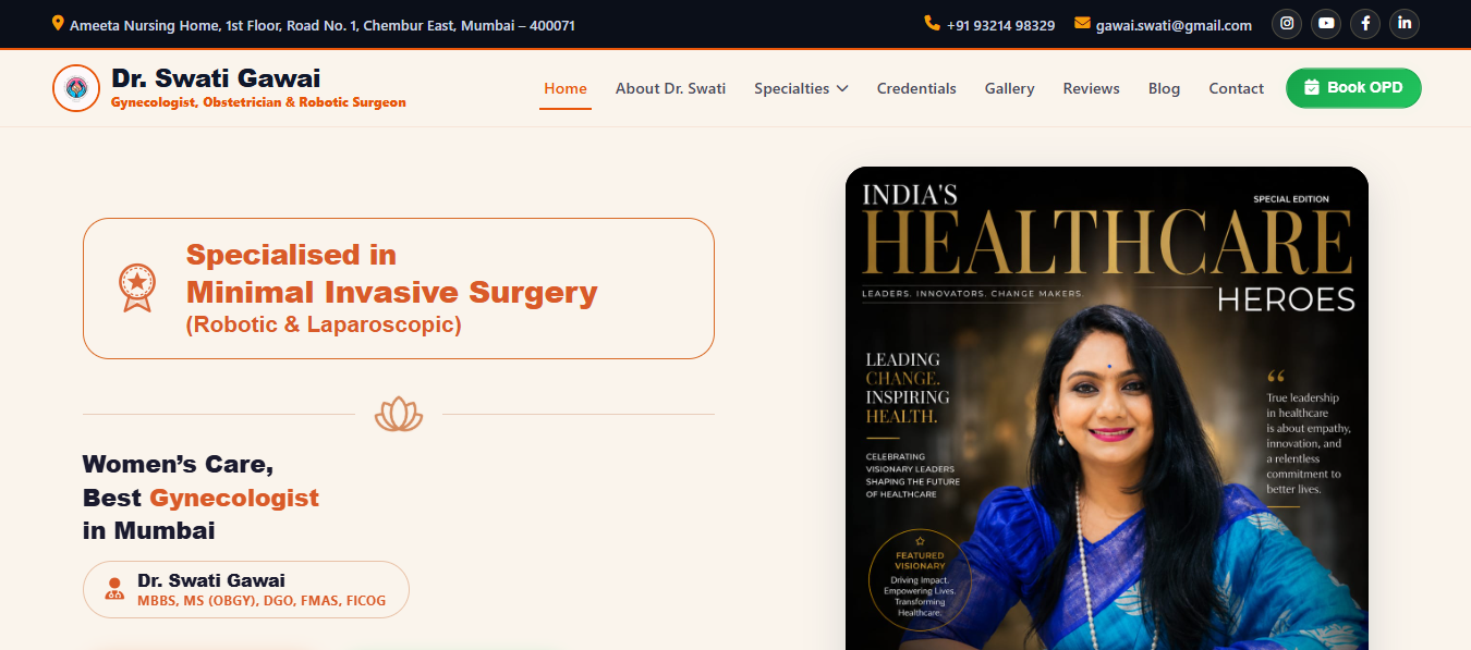 Dr. Swati Gawai Medical Practice Website