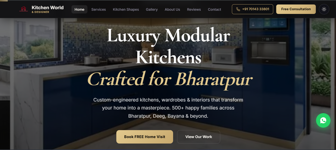 Kitchen World Modular Showroom Bharatpur Website